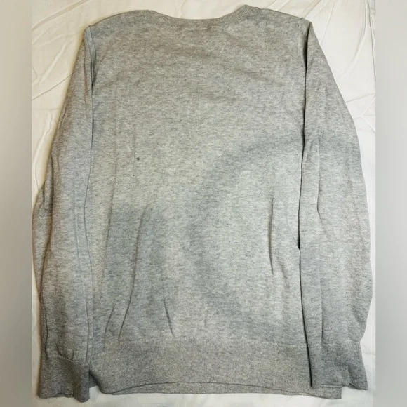 LOFT Heather Gray Polar Bear Sweater - Picture 6 of 6